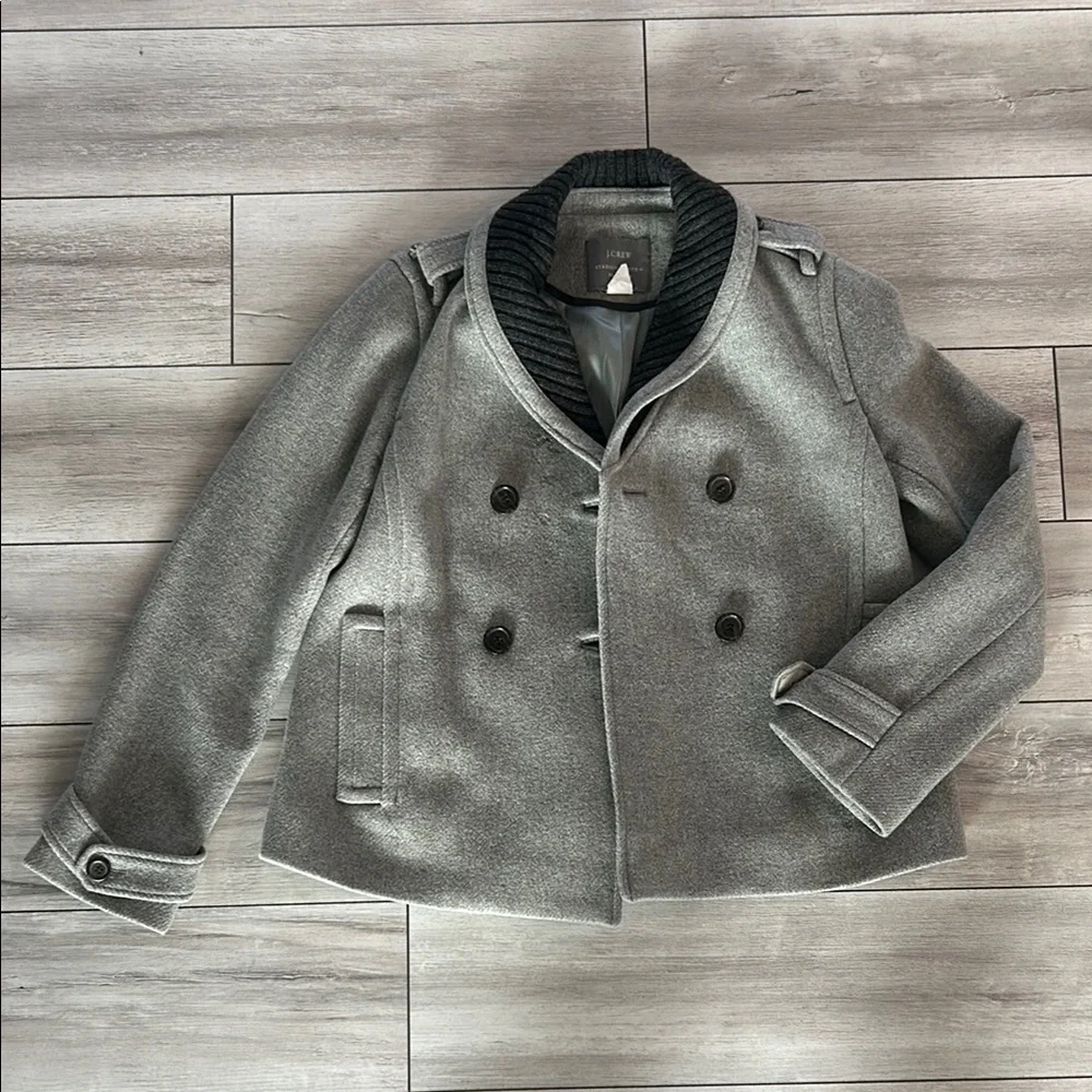 J Crew Stadium cloth by Nello Gori size 6 wool blend jacket gray - Picture 2 of 13